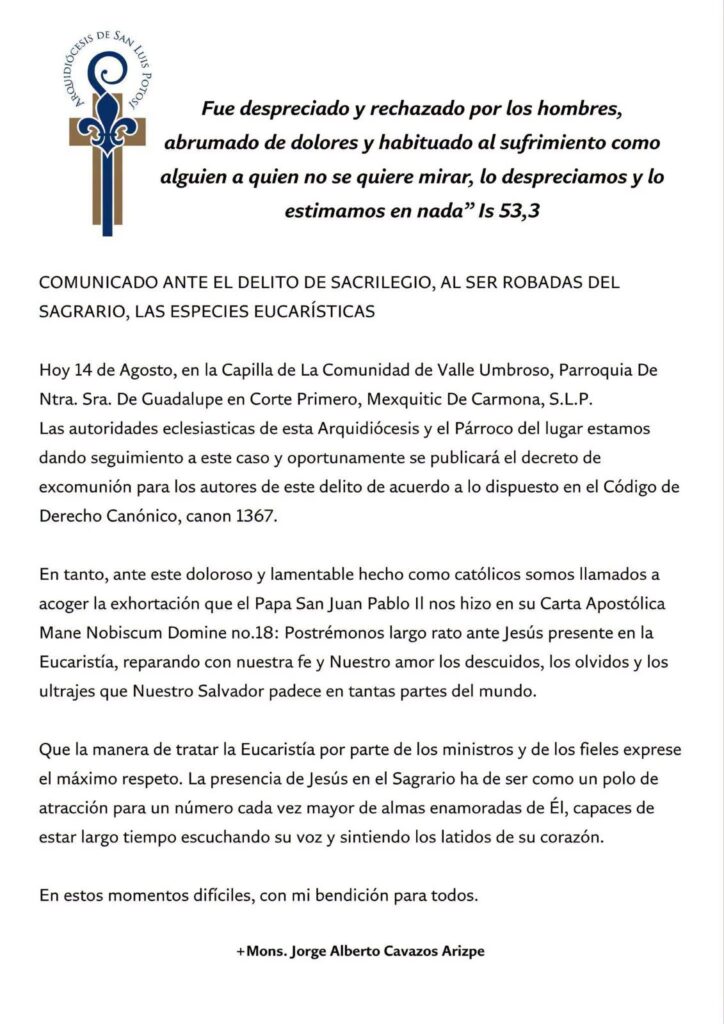 Arquidiócesis de SLP #ArquiócesisdeSLP #SanLuisPotosí San Luis Potosí #SLP SLP